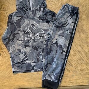 Adidas Kids Gray Camo Joggers